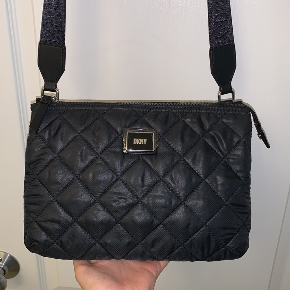 DKNY Puffy Quilt Nylon Crossbody - Picture 1 of 17